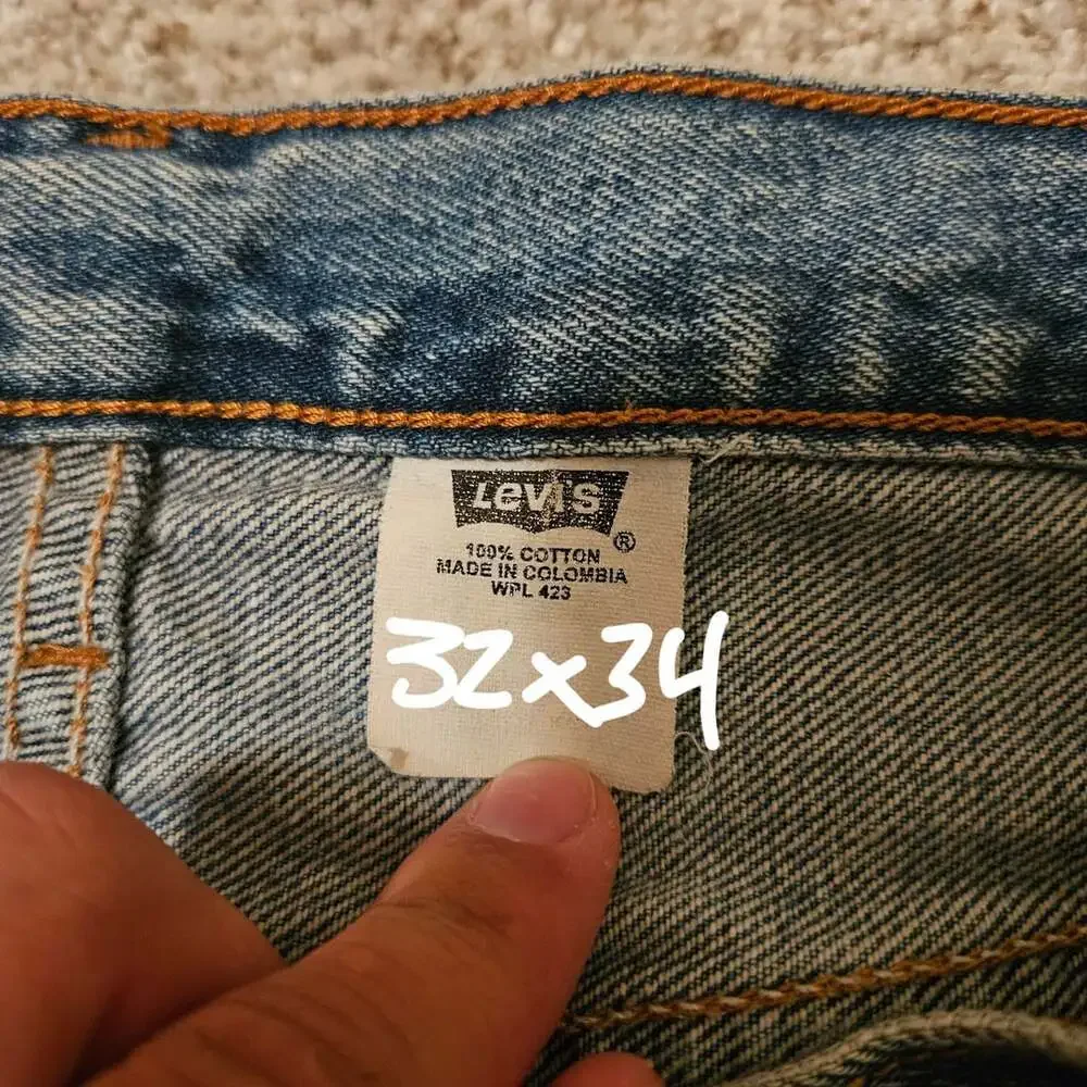 Levi's 501 Original Fit Jeans Size 32x34 Medium Wash Salt and Pepper Button Fly
